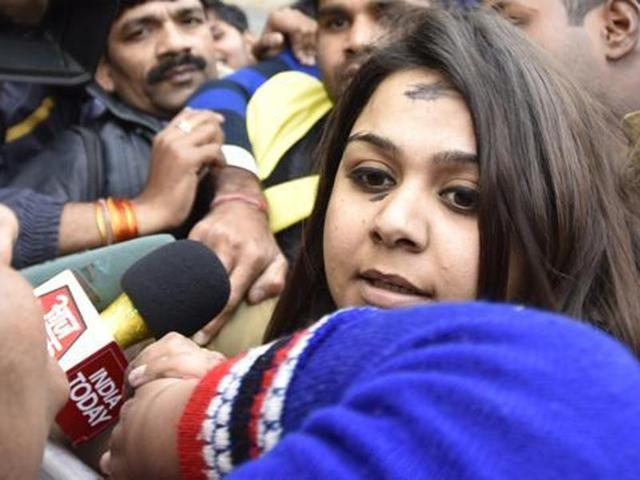 A Delhi court on Tuesday denied bail to 26-year-old Bhavna Arora, who threw ink on Chief Minister Arvind Kejriwal on Sunday and sent her to judicial custody for 14 days A Delhi court on Tuesday denied bail to 26-year-old Bhavna Arora, who threw ink on Chief Minister Arvind Kejriwal on Sunday and sent her to judicial custody for 14 days