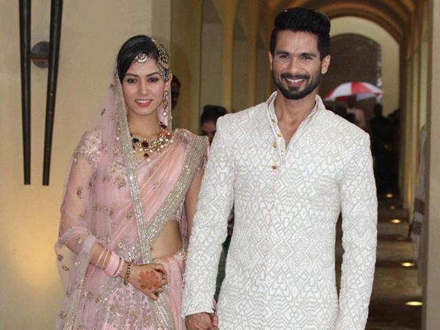 Mira and Shahid had a private ceremony in Delhi, followed by two receptions in the Capital and Mumbai. (HT Photo) 