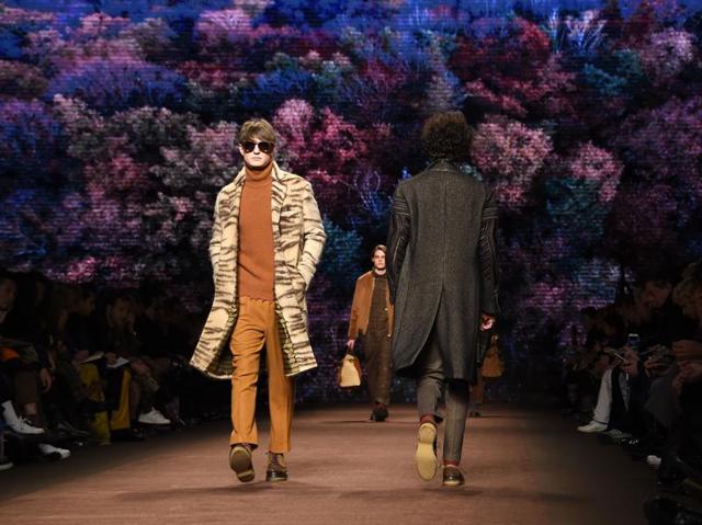 Models present creations for fashion house Etro. (AFP) Models present creations for fashion house Etro. (AFP)