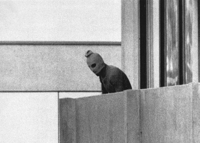 The most iconic image of the Munich siege. The most iconic image of the Munich siege.