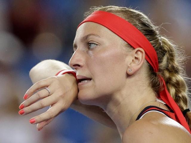 Daria Gavrilova, right, of Australia celebrates after defeating Petra Kvitova of the Czech Republic in their second round match at the Australian Open in Melbourne on January 20, 2016. (AP Photo) Daria Gavrilova, right, of Australia celebrates after defeating Petra Kvitova of the Czech Republic in their second round match at the Australian Open in Melbourne on January 20, 2016. (AP Photo)