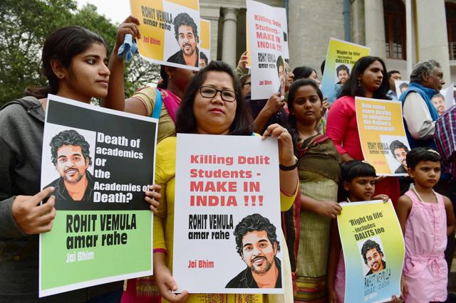 Students organisations in Nagpur take part in a candle march protest over the death of Rohit Vemula. (PTI) Students organisations in Nagpur take part in a candle march protest over the death of Rohit Vemula. (PTI)
