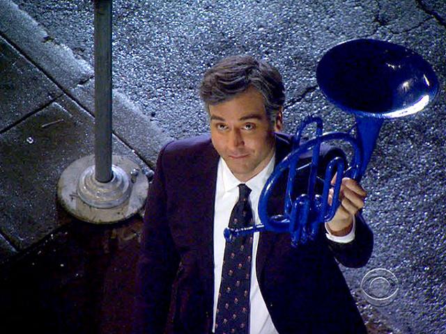 Put that big blue horn back Ted. (CBS) Put that big blue horn back Ted. (CBS)