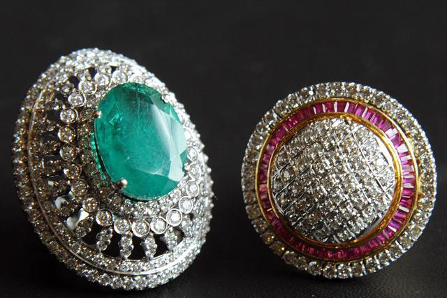 Abbas mostly designs her own hand accessories like rings and bracelets (Photo: Pratham Gokhale/HT)