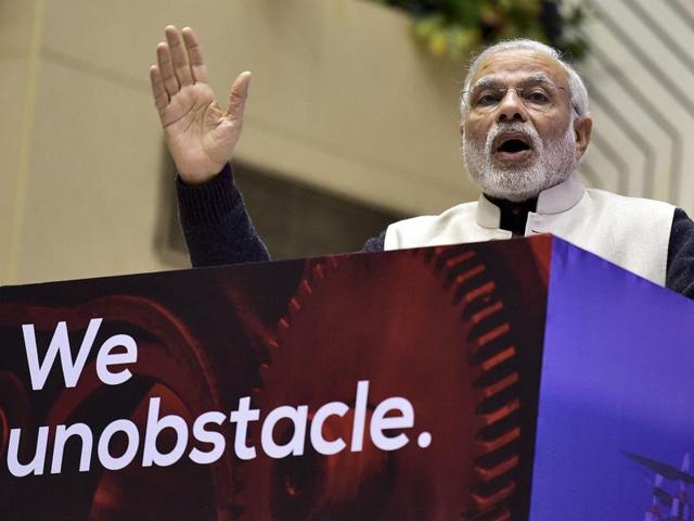 The Prime Minister will wear a golden yellow ‘achkan’ of ‘50-inch chest size’ (not 56 inch) over a bulletproof jacket. (PTI File Photo) The Prime Minister will wear a golden yellow ‘achkan’ of ‘50-inch chest size’ (not 56 inch) over a bulletproof jacket. (PTI File Photo)