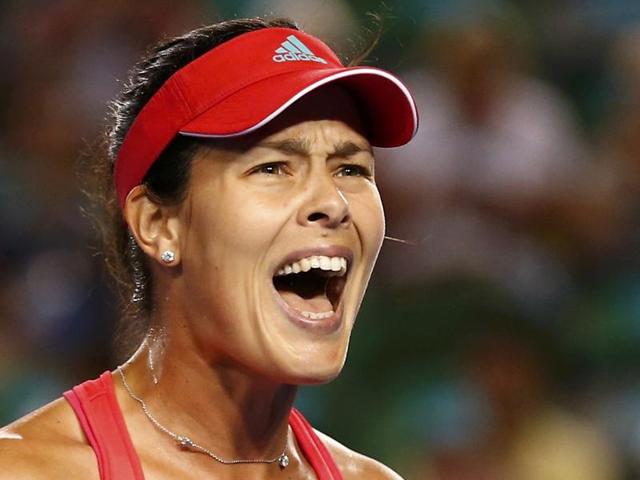 Serbia's Ana Ivanovic celebrates winning her second-round match against Latvia's Anastasija Sevastova at the Australian Open in Melbourne on January 21, 2016. (Reuters Photo)