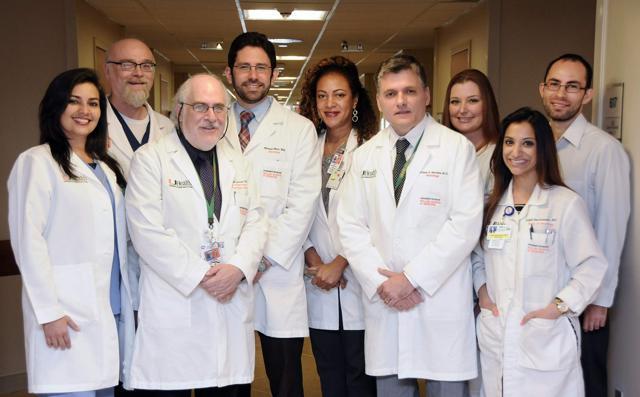 This photo from University of Miami’s website shows their epilepsy team members. Anjali Ramkissoon was a second-year neurology resident when this picture was taken. (University of Miami)