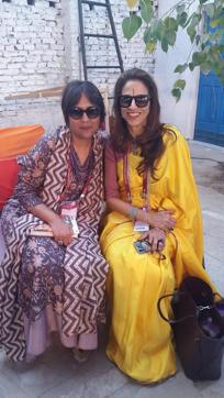 Senior television journalist Barkha Dutt posted this photo on Twitter with this caption, “With the absolutely lovely and spunky @DeShobhaa ahead of my session on #ThisUnquietLand in Jaipur.” (Twitter) Senior television journalist Barkha Dutt posted this photo on Twitter with this caption, “With the absolutely lovely and spunky @DeShobhaa ahead of my session on #ThisUnquietLand in Jaipur.” (Twitter)