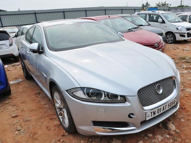 A gleaming Jaguar ready for inspection at Tiruverkadu yard. (V Srinivasulu / HT Photo)