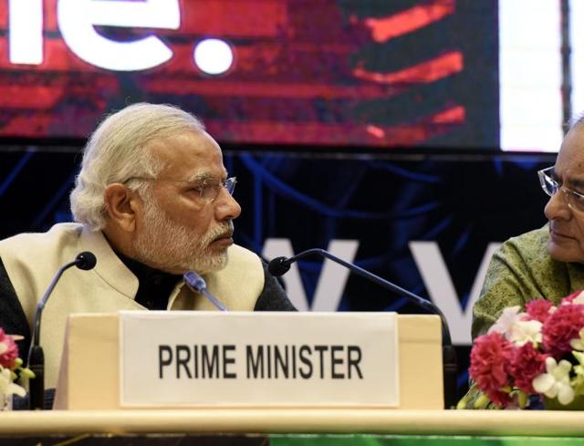 Finance Minister Arun Jaitley, responsible for delivering the Modi message to international investors, may move to defence after he delivers his annual budget in late February, sources said (Hindustan Times) Finance Minister Arun Jaitley, responsible for delivering the Modi message to international investors, may move to defence after he delivers his annual budget in late February, sources said (Hindustan Times)