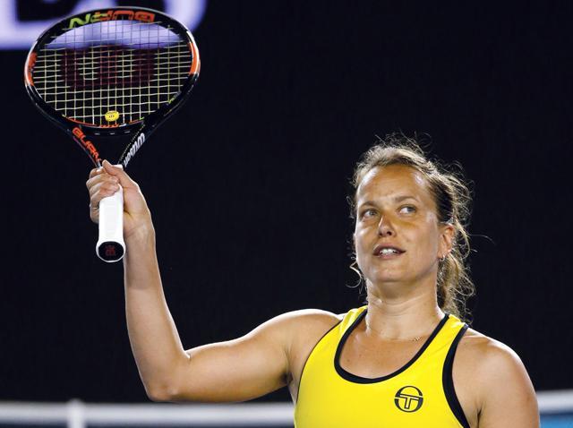 Barbora Strycova of the Czech Republic waves after defeating Garbine Muguruza of Spain in their third round match at the Australian Open in Melbourne on January 23, 2016. (AP Photo) Barbora Strycova of the Czech Republic waves after defeating Garbine Muguruza of Spain in their third round match at the Australian Open in Melbourne on January 23, 2016. (AP Photo)
