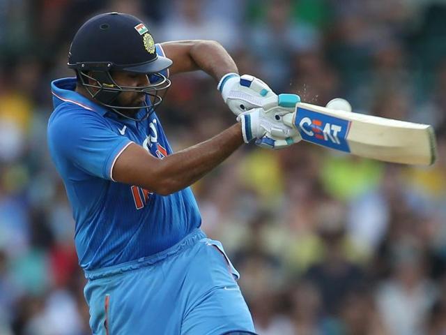 Rohit Sharma of India bats during the fourth one-day international cricket match between India and Australia in Sydney on January 23, 2016. (AFP Photo) Rohit Sharma of India bats during the fourth one-day international cricket match between India and Australia in Sydney on January 23, 2016. (AFP Photo)