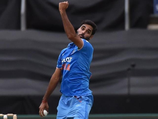 Bhuvneshwar Kumar was ruled out of the T20 series against Australia after he injured his hand while bowling during the fourth ODI in Canberra. (AP Photo) Bhuvneshwar Kumar was ruled out of the T20 series against Australia after he injured his hand while bowling during the fourth ODI in Canberra. (AP Photo)