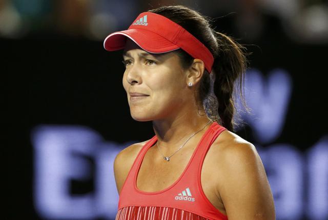 Serbia's Ana Ivanovic reacts during her third round match against Madison Keys of the U.S. after play is resumed, at the Australian Open tennis tournament at Melbourne Park. (Reuters Photo) Serbia's Ana Ivanovic reacts during her third round match against Madison Keys of the U.S. after play is resumed, at the Australian Open tennis tournament at Melbourne Park. (Reuters Photo)