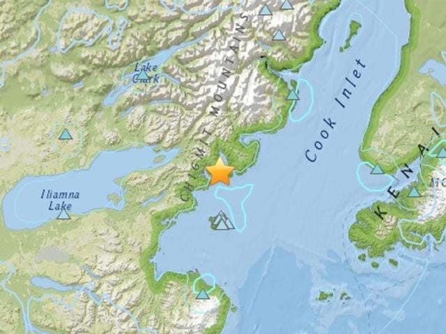 A 7.1 magnitude quake was recorded near Alaska (USGS website) A 7.1 magnitude quake was recorded near Alaska (USGS website)