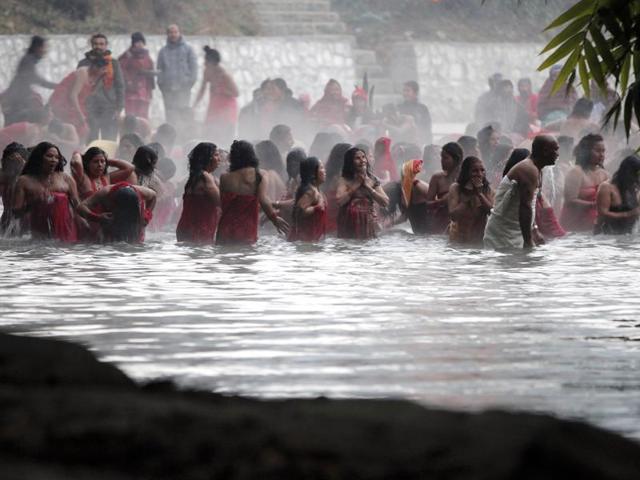 Hundreds of married and unmarried women in the Himalayan nation have started a month-long fast in the hope of a prosperous life and conjugal happiness. (Niranjan Shrestha/AP Photo) Hundreds of married and unmarried women in the Himalayan nation have started a month-long fast in the hope of a prosperous life and conjugal happiness. (Niranjan Shrestha/AP Photo)