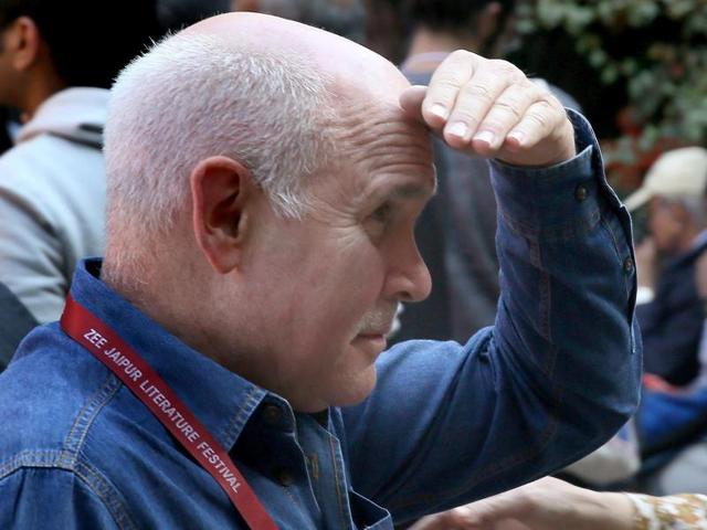 Photojournalist Steve McCurry, a delegate at the Jaipur Literature Festival, was spotted taking pictures with his phone instead of a conventional camera at the Diggi Palace in Jaipur on Sunday. (Himanshu vyas/ ht photo) Photojournalist Steve McCurry, a delegate at the Jaipur Literature Festival, was spotted taking pictures with his phone instead of a conventional camera at the Diggi Palace in Jaipur on Sunday. (Himanshu vyas/ ht photo)