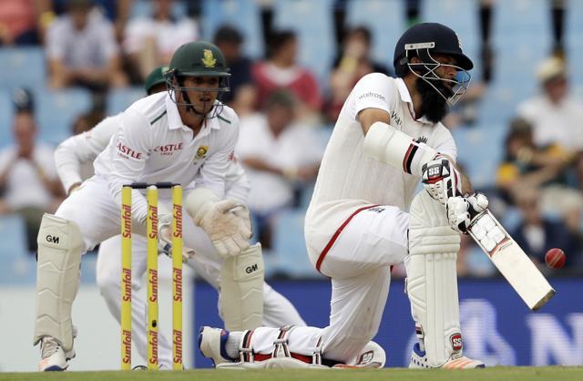 England’s batsman Moeen Ali plays a shot against South Africaat Centurion Park in Pretoria (AP Photo) England’s batsman Moeen Ali plays a shot against South Africaat Centurion Park in Pretoria (AP Photo)