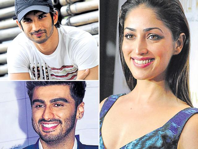 India is celebrating its 67th Republic Day today. (L-R) Sushant Singh Rajput,Arjun Kapoor and Yami Gautam. India is celebrating its 67th Republic Day today. (L-R) Sushant Singh Rajput,Arjun Kapoor and Yami Gautam.