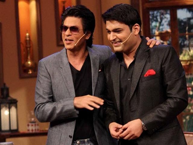Shah Rukh Khan on the sets of Comedy Nights with Kapil. (Colors) Shah Rukh Khan on the sets of Comedy Nights with Kapil. (Colors)