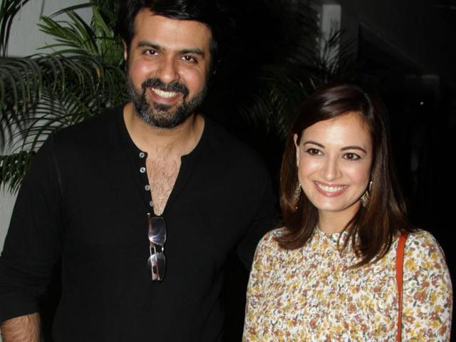Harman Baweja and Dia Mirza attend a special screening of Saala Khadoos in Mumbai. (AFP) Harman Baweja and Dia Mirza attend a special screening of Saala Khadoos in Mumbai. (AFP)