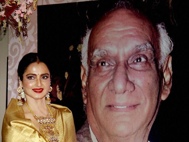Veteran Bollywood star Rekha after receiving the 3rd Yash Chopra Memorial award in Mumbai. (PTI) Veteran Bollywood star Rekha after receiving the 3rd Yash Chopra Memorial award in Mumbai. (PTI)