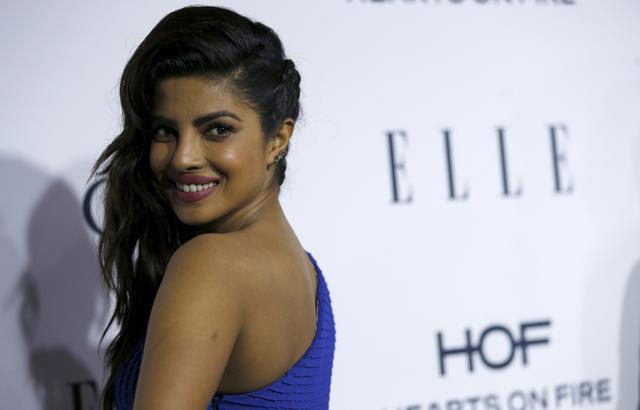 Actress Priyanka Chopra poses at ELLE's Annual Women in Television dinner in Los Angeles. (REUTERS)