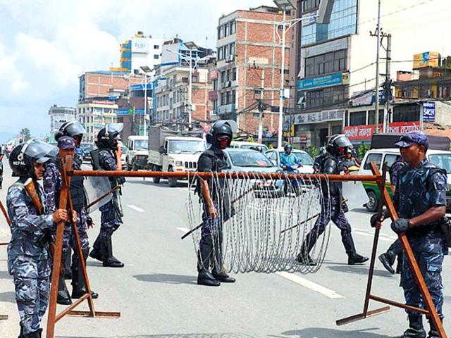 A now more than five-month-old anti-Constitution protest by Madhesis in the southern Nepali Tarai has led to a blockading of a major portion of the open border that the landlocked Himalayan nation has with India.(AFP File Photo)