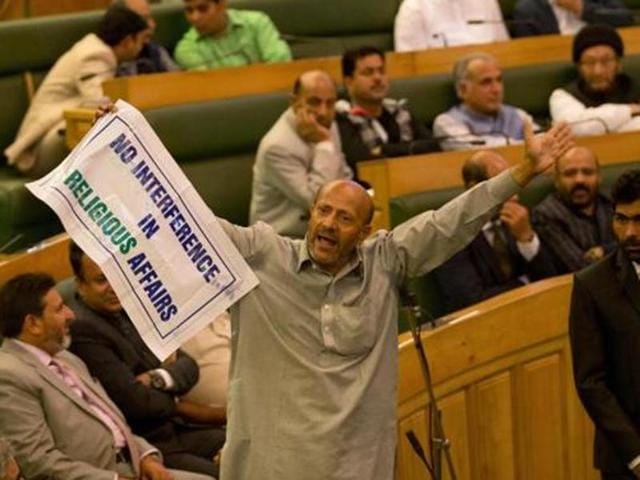 Engineer Rashid, on Wednesday said the “J&K is not a part of India just like Azad Kashmir is not a part of Pakistan”. (HT file Photo) Engineer Rashid, on Wednesday said the “J&K is not a part of India just like Azad Kashmir is not a part of Pakistan”. (HT file Photo)