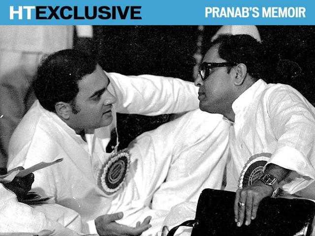 The hours between Indira Gandhi’s assassination and the naming of Rajiv Gandhi as the next prime minister have often been the subject of intense political speculation, including suggestions that Pranab Mukherjee may have made a move for the coveted post.(Virendra Prabhakar/HT File Photo)