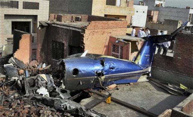 An air ambulance crash in Faridabad in May 2011 killed 10 people, including all seven on board the plane. (File Photo) An air ambulance crash in Faridabad in May 2011 killed 10 people, including all seven on board the plane. (File Photo)
