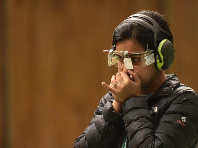 Sidhu gets ready to take a shot. (Ravi Choudhary/ HT Photo) Sidhu gets ready to take a shot. (Ravi Choudhary/ HT Photo)