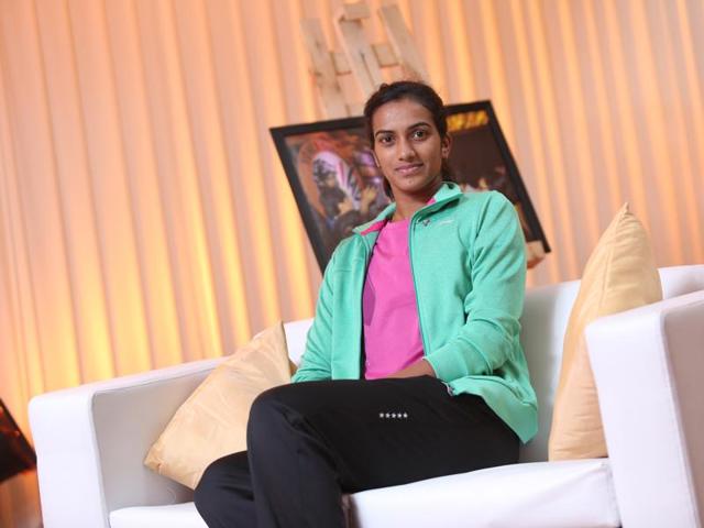 Indian badminton player PV Sindhu during an interview at Siri Fort Indoor Badminton Complex in New Delhi. (Raajessh Kashyap/HT) Indian badminton player PV Sindhu during an interview at Siri Fort Indoor Badminton Complex in New Delhi. (Raajessh Kashyap/HT)