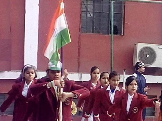 Ghaziabad Public School, Ghaziabad, students represented their views on the occasion of 67th Republic Day. The students presented a colourful programme that consisted group songs, dance expressing their feelings towards the nation. They also delivered speeches and performed skits which were centered around nationalism, unity and integrity and patriotism. (HT PACE)
