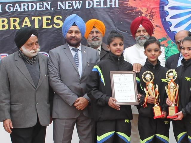 Guru Nanak Public School, Rajouri Garden, celebrated 67th Republic Day with great zeal and enthusiasm. The celebrations made a delightful immemorial saga by the differently abled students of the school with their heart touching dance performance stole the show completely. (HT PACE)