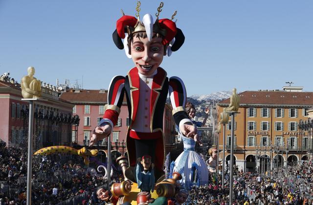 The float named King of Music parades during the Nice Carnival on February 22, 2015 in Nice, France. (AFP) The float named King of Music parades during the Nice Carnival on February 22, 2015 in Nice, France. (AFP)