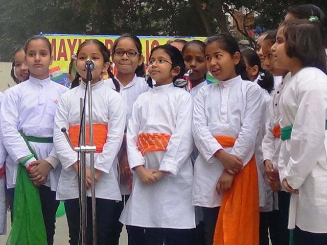 Mayur Public School, IP Extension, celebrated Republic Day with great pomp and show. A special assembly was conducted for entire school; it began with flag hoisting ceremony. The celebrations were marked with a performance of the choir group singing a patriotic song eulogising their motherland. (HT PACE)