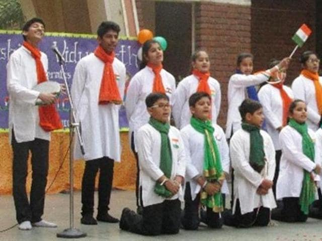 Aadharshila Vidyapeeth, Pitampura, celebrated the 67th Republic Day of the Indian democracy. The school resounded with the chants of ‘Jai Hind’ expressing their love for India. The ceremony was drenched in the spirit of brotherhood and pride in our heritage and values. (HT PACE)