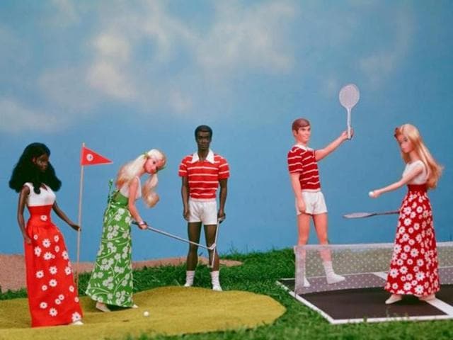Playing Tennis in 1975. 