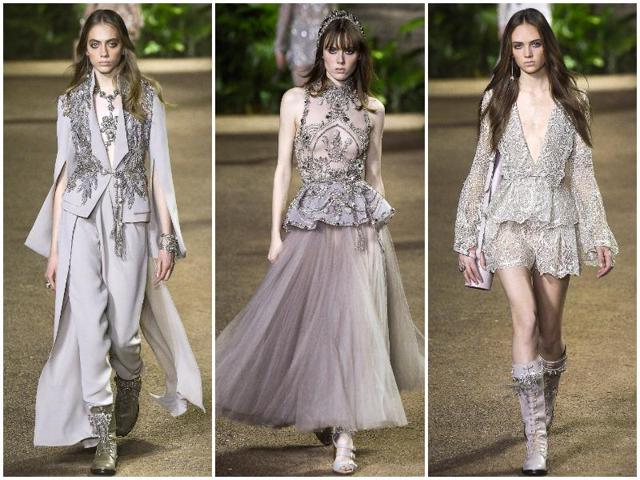 From the raw and dusty floor to the sun-faded lacy dresses with dewy sparkles, the designer made his collection younger, looser - and gentler. (AFP/ AP/ Reuters) From the raw and dusty floor to the sun-faded lacy dresses with dewy sparkles, the designer made his collection younger, looser - and gentler. (AFP/ AP/ Reuters)