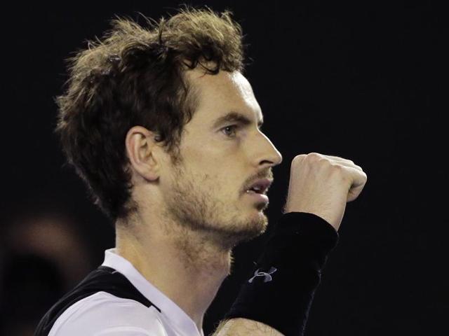 Andy Murray celebrates after defeating Milos Raonic during their semifinal match at the Australian Open. (Reuters Photo) Andy Murray celebrates after defeating Milos Raonic during their semifinal match at the Australian Open. (Reuters Photo)