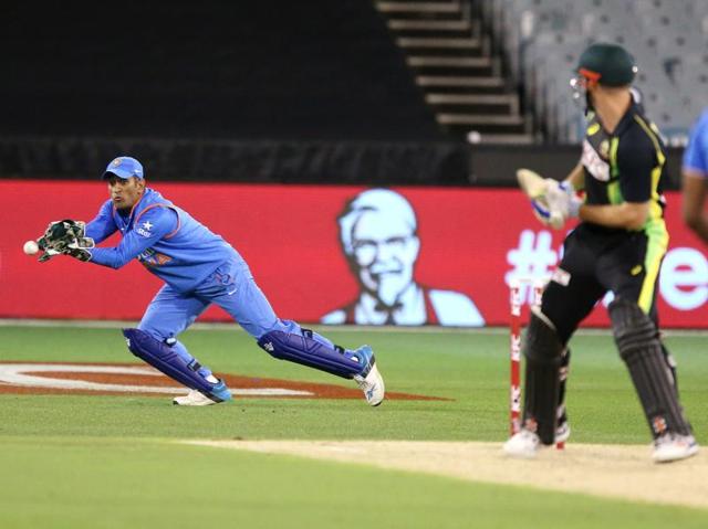 Australia's Aaron Finch batting against India during their T20 cricket match at the Melbourne Cricket Ground. (Reuters Photo) Australia's Aaron Finch batting against India during their T20 cricket match at the Melbourne Cricket Ground. (Reuters Photo)