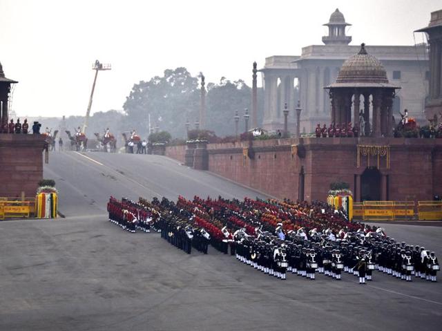 This year, 15 Military Bands, 18 Pipes and Drums Bands from Regimental Centres and Battalions participated in the ceremony. (Ajay Aggarwal/HT Photo)