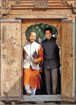 Vijay Goel and his son Siddhanth (above) have painstakingly restored Haveli Dharampura to its original splendour in their bid to turn it into a grand hotel in the heart of Old Delhi. (Hindustan Times) Vijay Goel and his son Siddhanth (above) have painstakingly restored Haveli Dharampura to its original splendour in their bid to turn it into a grand hotel in the heart of Old Delhi. (Hindustan Times)