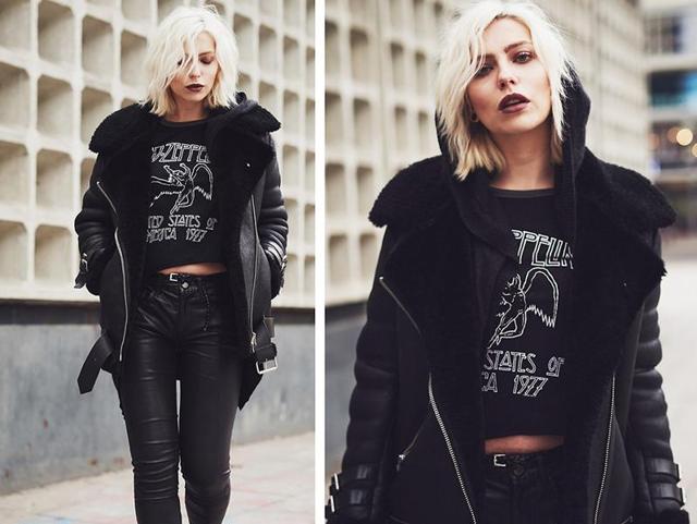 Masha, a blogger on masha-sedgwick.com from Berlin, Germany in a grunge look. (lookbook.NU) 