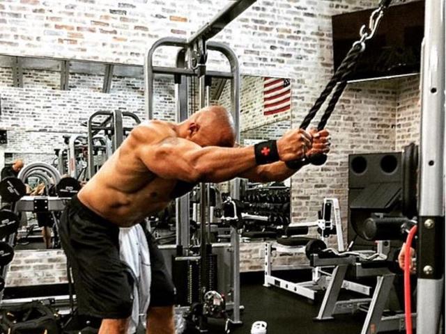 The Rock Dwayne Jhonson often shares pictures from his gym sessions. (Instagram) 
