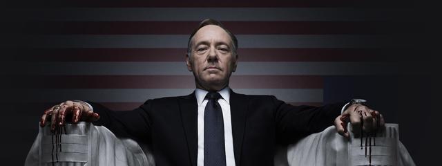 House of Cards deals primarily with themes of ruthless pragmatism, manipulation and power in the White House and stars Hollywood stalwarts Kevin Spacey and Robin Wright. (Netflix) House of Cards deals primarily with themes of ruthless pragmatism, manipulation and power in the White House and stars Hollywood stalwarts Kevin Spacey and Robin Wright. (Netflix)