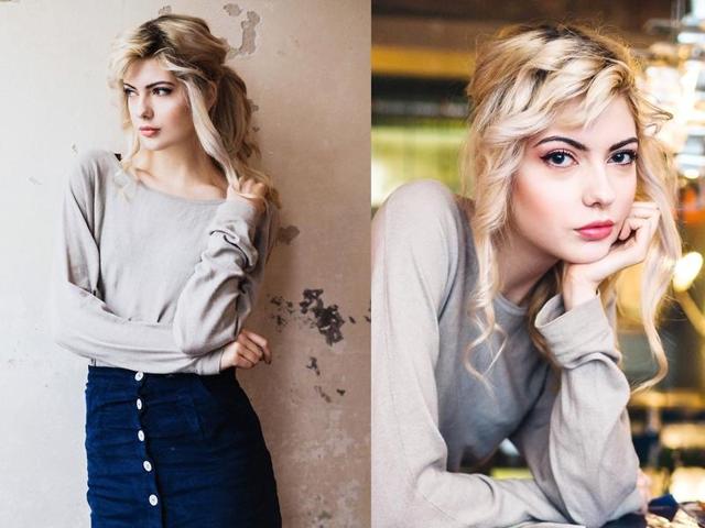 Ebba in a buttoned skirt. (lookbook.NU) 