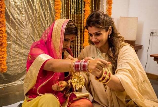 She even hosted the sangeet ceremony where friends and relatives were invited. (Twitter)