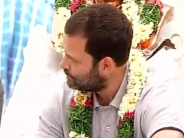 Rahul Gandhi reached the University of Hyderabad late on Friday night and participated in a candle light march with the students, marking the birth anniversary of Rohith Vemula.(ANI Photo) Rahul Gandhi reached the University of Hyderabad late on Friday night and participated in a candle light march with the students, marking the birth anniversary of Rohith Vemula.(ANI Photo)